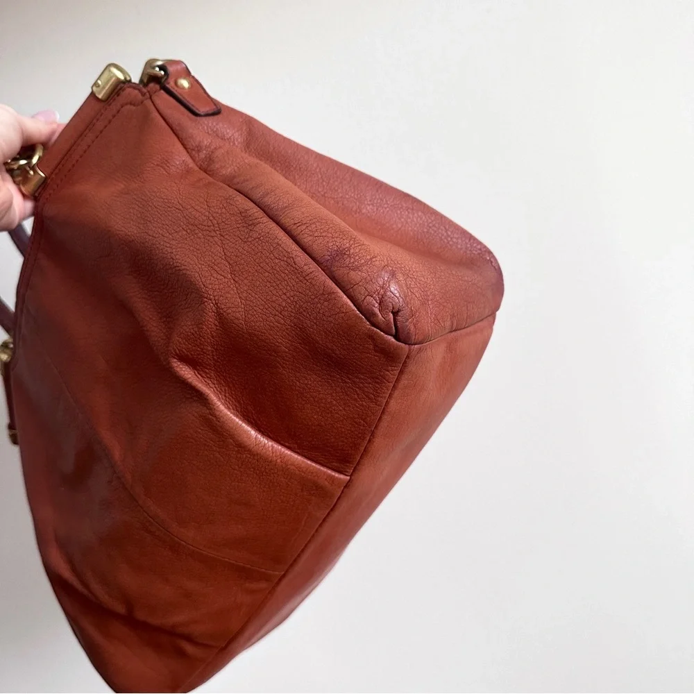 Coach Leather Madison Pinnacle Drifter Satchel in Cognac colour - Picture 5 of 15